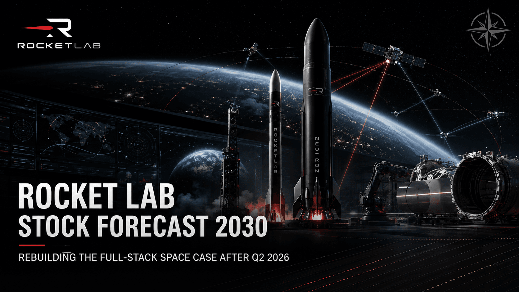 Rocket Lab full-stack space platform spanning launch vehicles, spacecraft manufacturing, mission operations, optical links, and network applications.