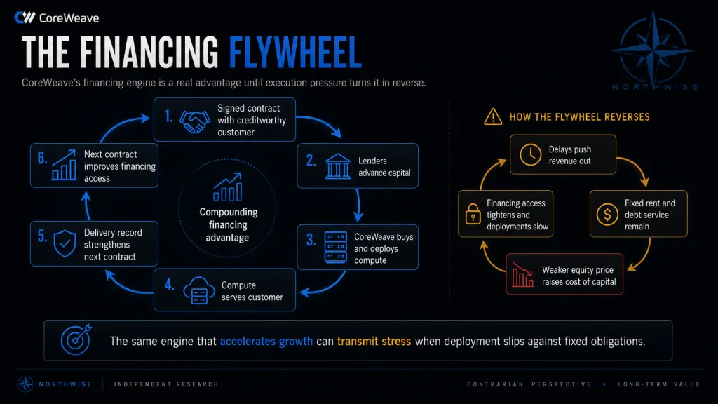 CRWV Financing Flywheel Northwise