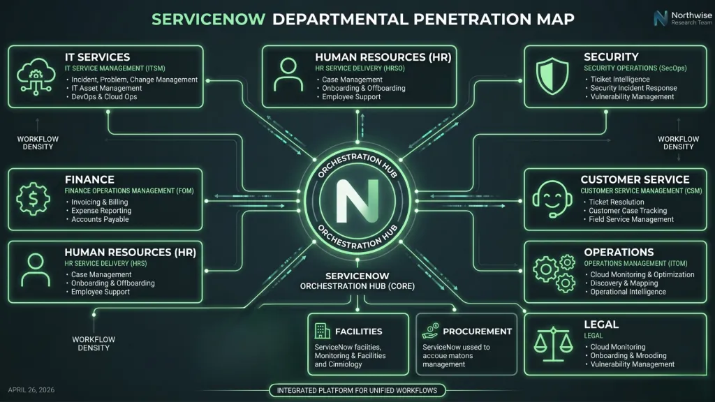Servicenow Departmental Penetration Map Northwise