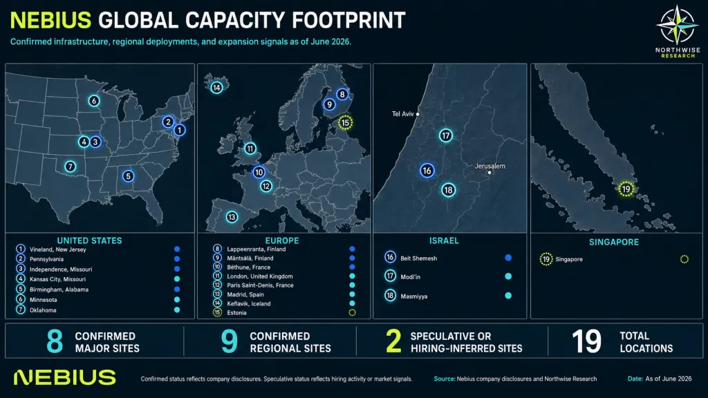 Nebius Stock Global Data Center Map Northwise