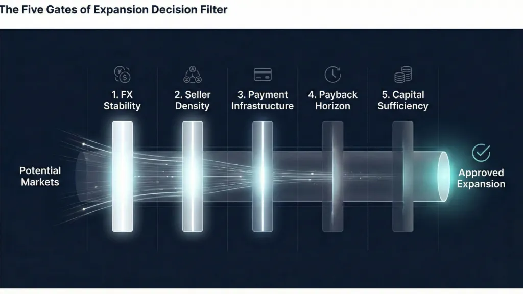 Jumia Five Gates of Expansion Decision Filter