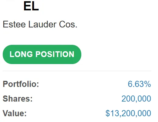 Michael Burry Estee Lauder Position