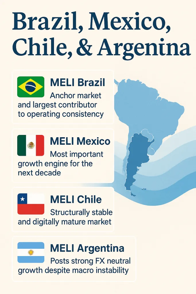 MELI Brazil, Mexico, Chile, and Argentina