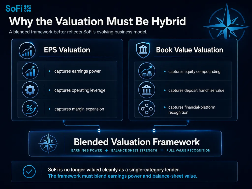 Sofi Stock Hybrid Valuation Model Between EPS and Book Northwise