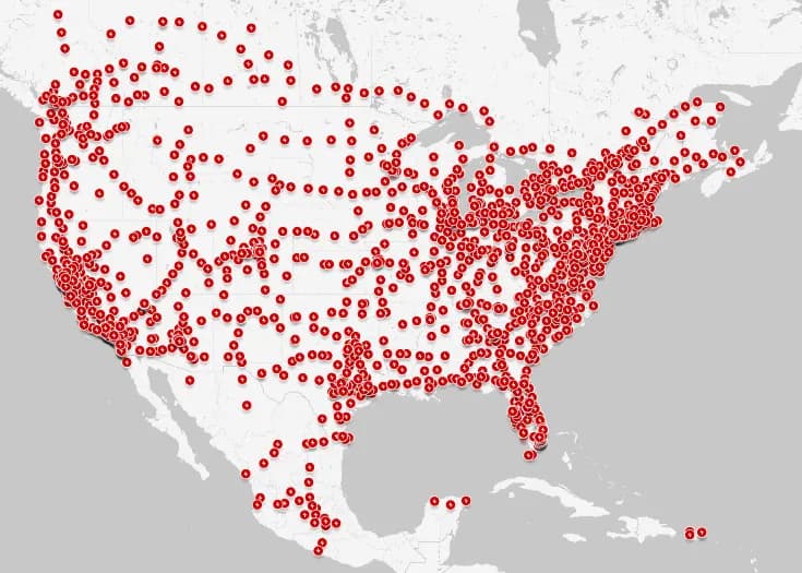 Tesla Supercharging network
