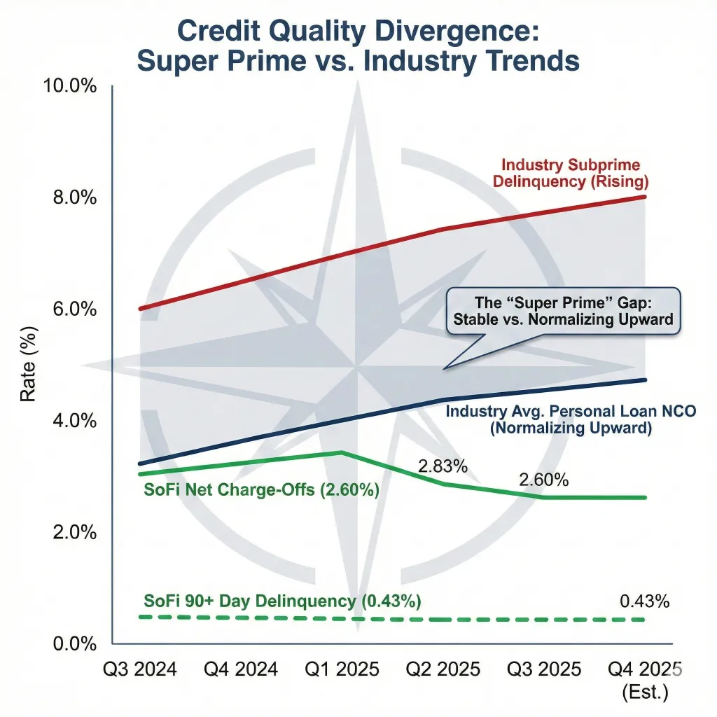 Sofi Credit Quality Divergence from Industry Trends Northwise