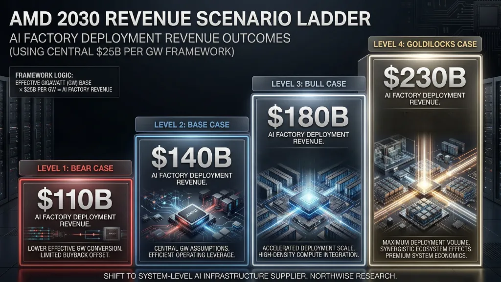 AMD Stock 2030 Revenue Scenarios Ladder Northwise