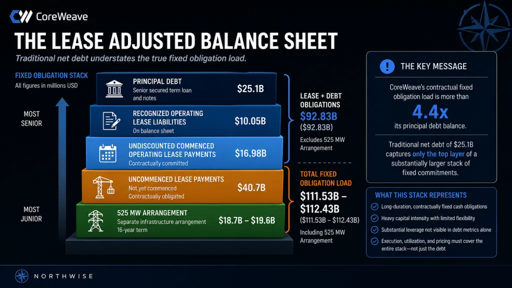 CoreWeave Lease Adjusted Balance Sheet Northwise
