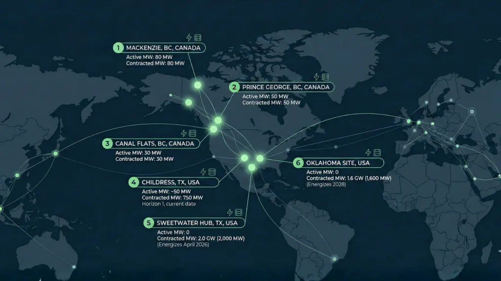 IREN Data Center Locations Map Northwise