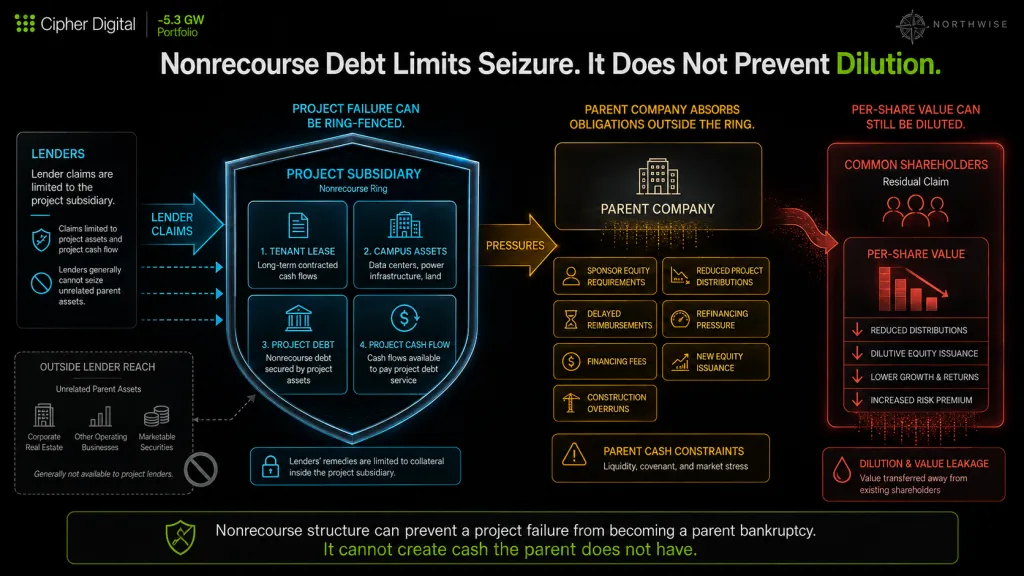 CIFR Stock Nonrecourse Debt vs Dilution Northwise