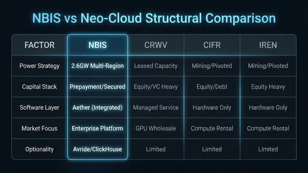 Nebius vs Neocloud Structural Comparison Northwise