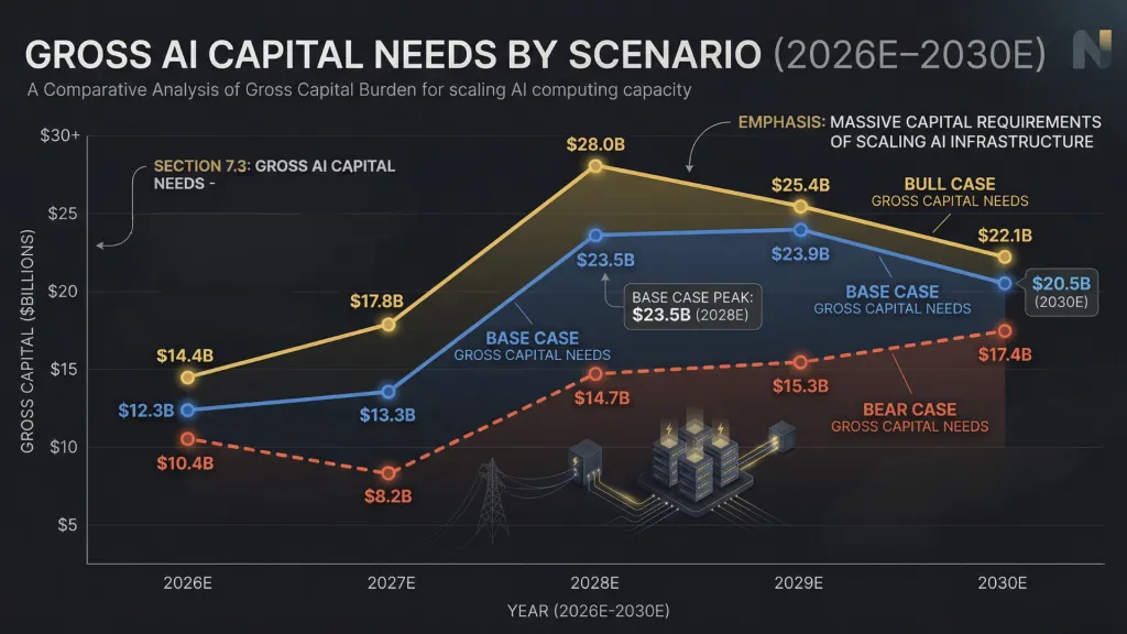 IREN Bear Base Bull Gross Capital Needs Northwise