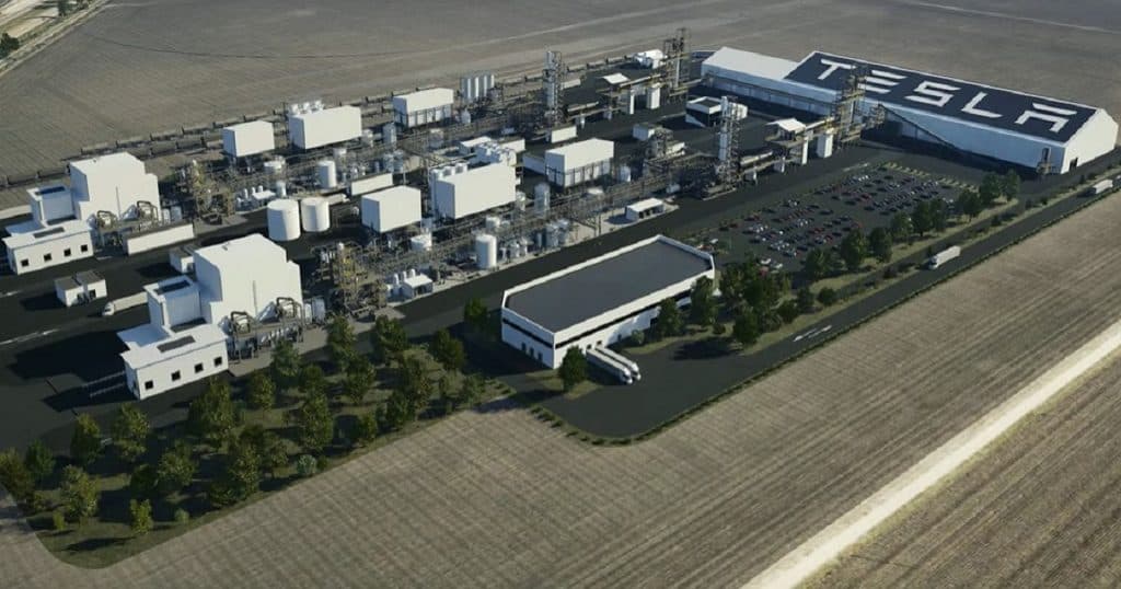 Tesla Lithium Refinery