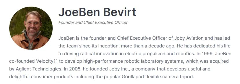 JoeBen Bevirt Joby CEO